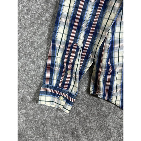 Gap Standard Fit Button Down Shirt Mens Size Medium Blue Plaid Chest Pocket NWT - Picture 8 of 10
